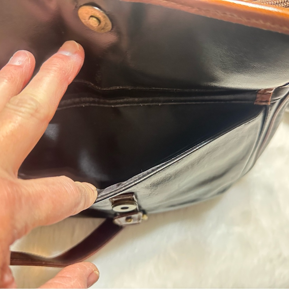 Woman’s Black and Brown Leather Bag
